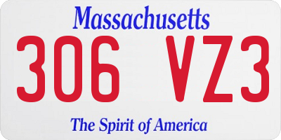 MA license plate 306VZ3