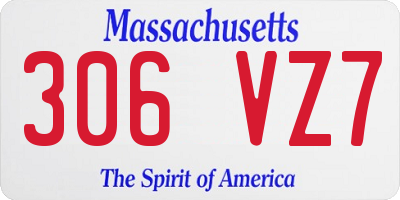 MA license plate 306VZ7
