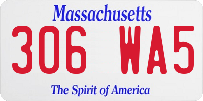 MA license plate 306WA5