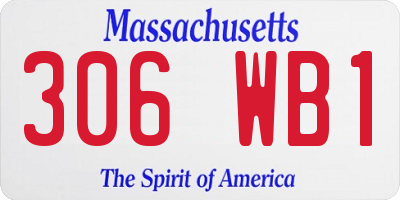 MA license plate 306WB1
