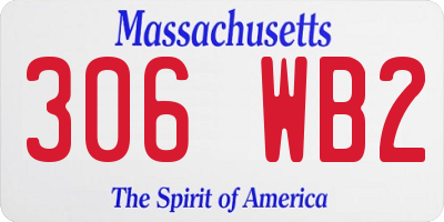 MA license plate 306WB2