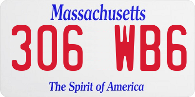 MA license plate 306WB6