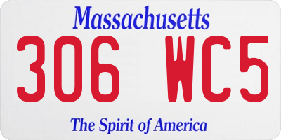 MA license plate 306WC5