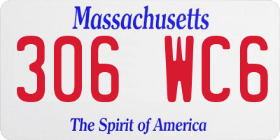 MA license plate 306WC6