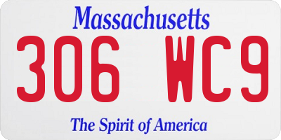 MA license plate 306WC9