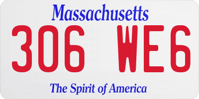 MA license plate 306WE6