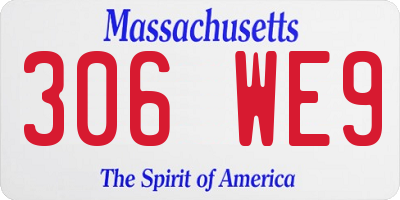 MA license plate 306WE9