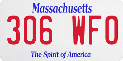 MA license plate 306WF0