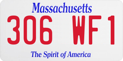 MA license plate 306WF1
