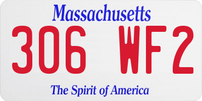 MA license plate 306WF2