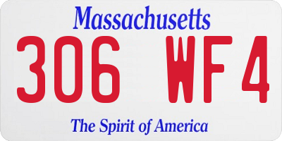 MA license plate 306WF4