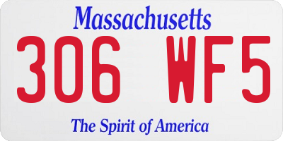 MA license plate 306WF5