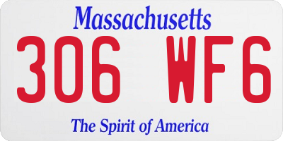 MA license plate 306WF6
