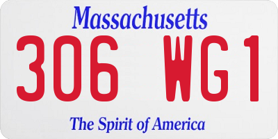 MA license plate 306WG1