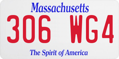 MA license plate 306WG4