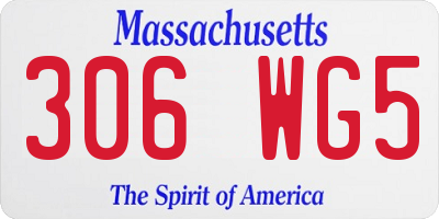MA license plate 306WG5