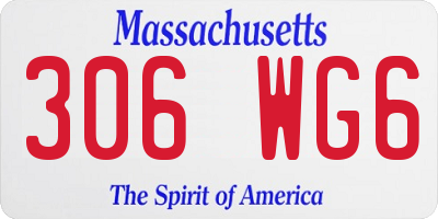 MA license plate 306WG6