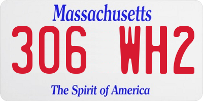 MA license plate 306WH2