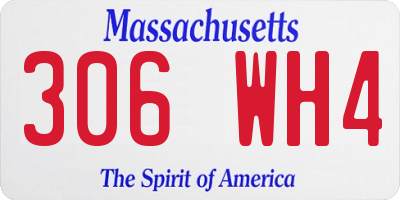 MA license plate 306WH4