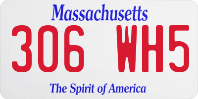 MA license plate 306WH5