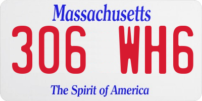 MA license plate 306WH6