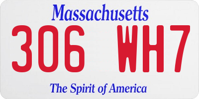 MA license plate 306WH7