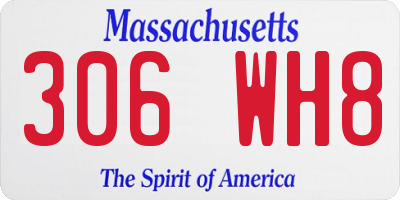 MA license plate 306WH8