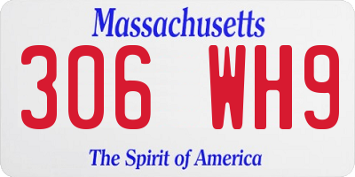 MA license plate 306WH9