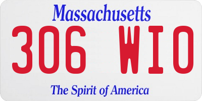 MA license plate 306WI0