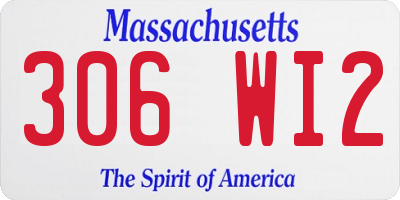 MA license plate 306WI2