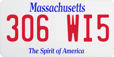 MA license plate 306WI5