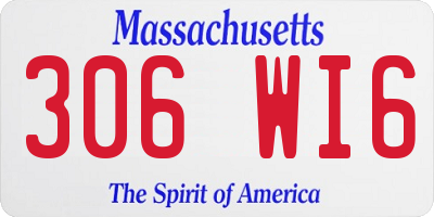 MA license plate 306WI6