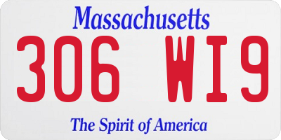 MA license plate 306WI9