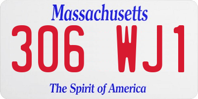 MA license plate 306WJ1