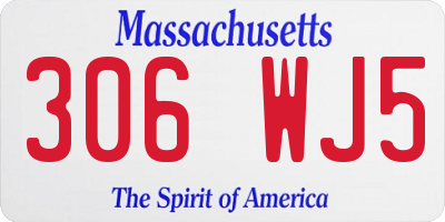 MA license plate 306WJ5