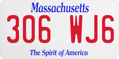 MA license plate 306WJ6