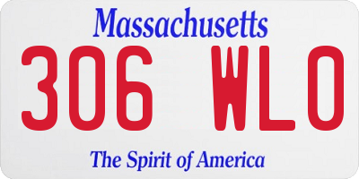 MA license plate 306WL0