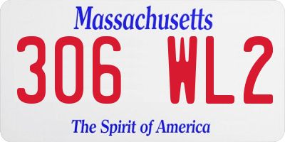 MA license plate 306WL2