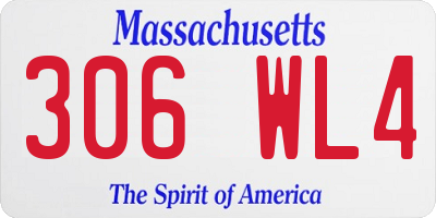 MA license plate 306WL4