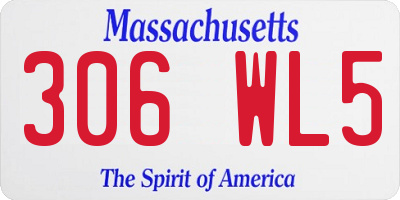 MA license plate 306WL5