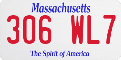 MA license plate 306WL7