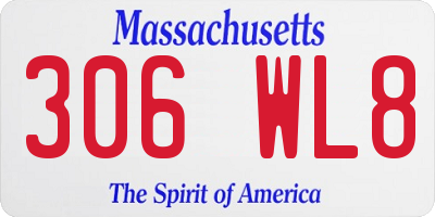 MA license plate 306WL8