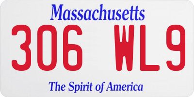 MA license plate 306WL9