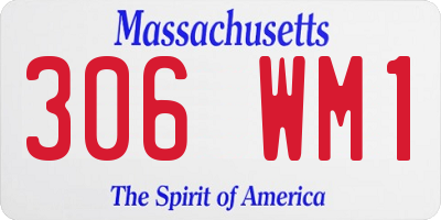 MA license plate 306WM1