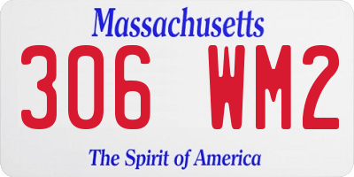 MA license plate 306WM2