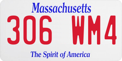 MA license plate 306WM4