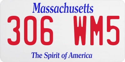 MA license plate 306WM5
