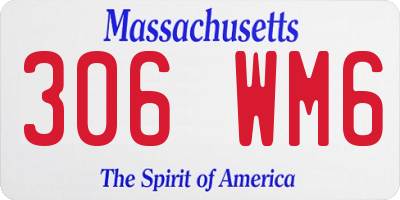 MA license plate 306WM6