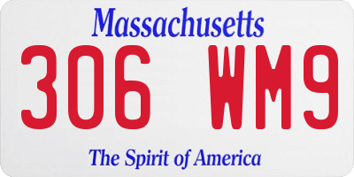 MA license plate 306WM9