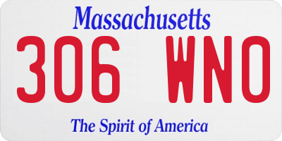 MA license plate 306WN0